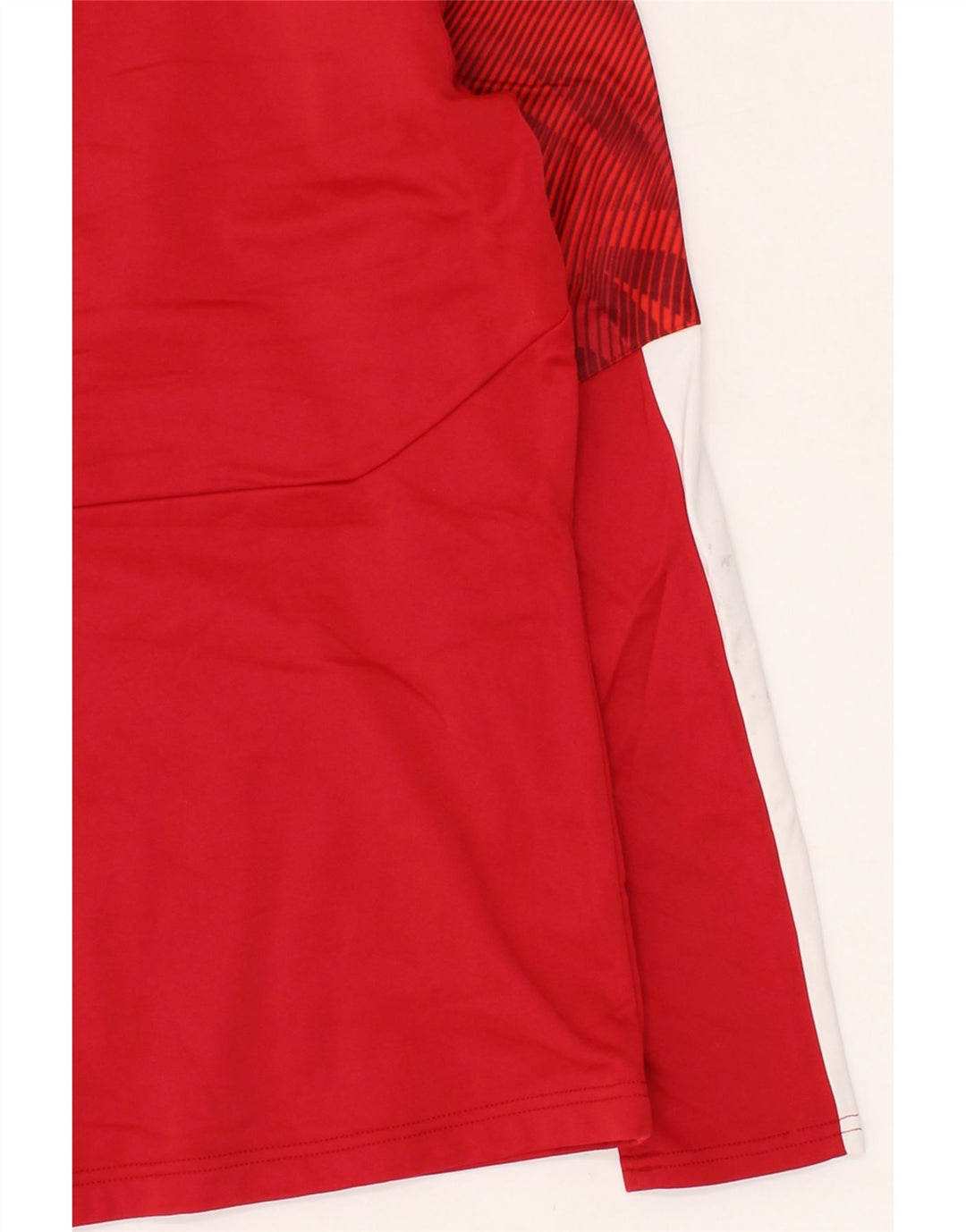 PUMA Mens Zip Neck Pullover Tracksuit Top Medium Red Colourblock Polyester Vintage Puma and Second-Hand Puma from Messina Hembry 