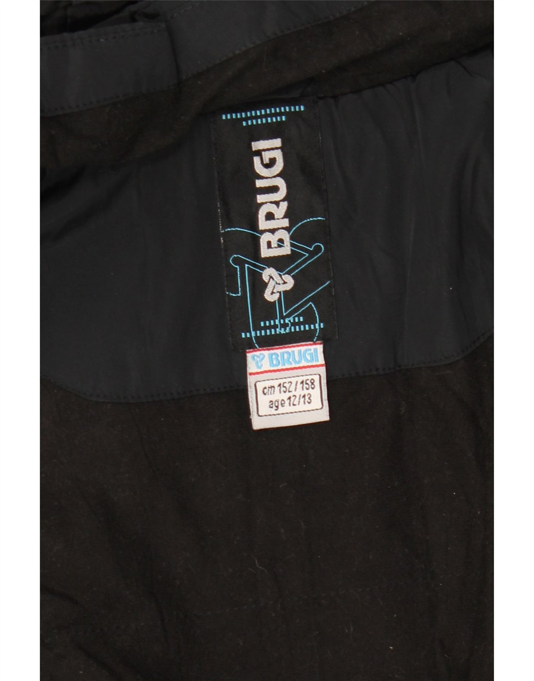 Пуховик BRUGI для девочек с капюшоном 12-13 лет, черный