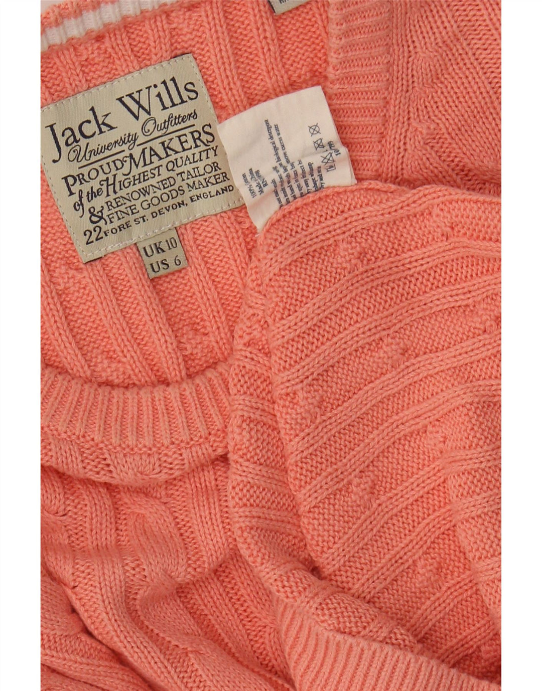 Женский укороченный джемпер с круглым вырезом JACK WILLS, маленький розовый хлопковый свитер, Великобритания, 10 шт.