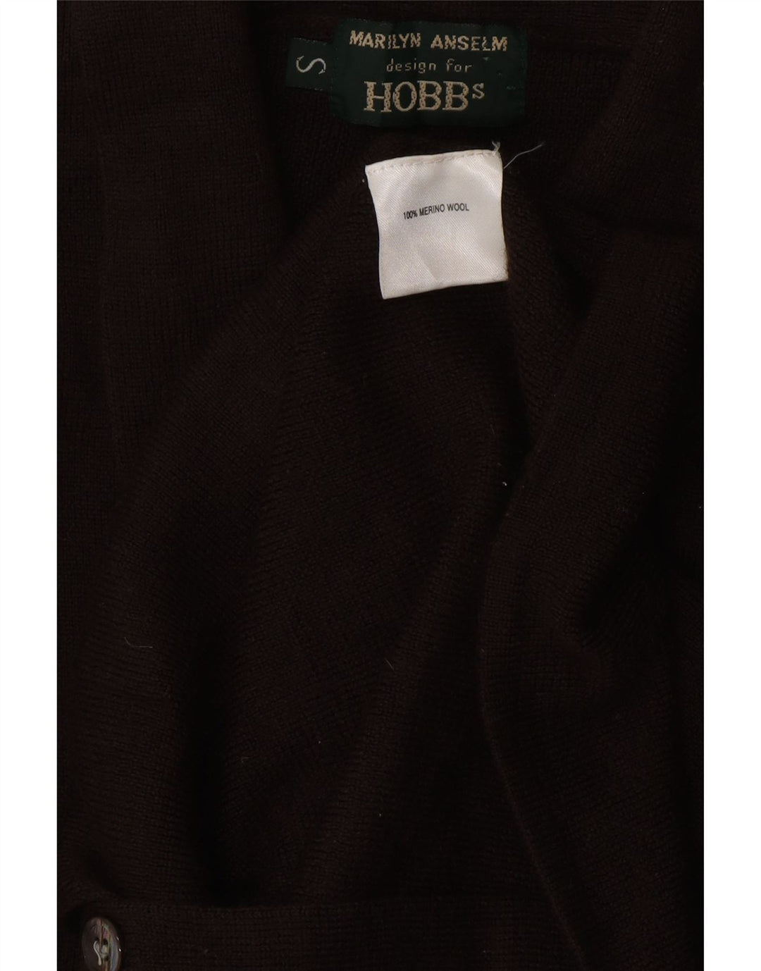 Женский кардиган HOBBS UK 8, маленький коричневый из шерсти мериноса