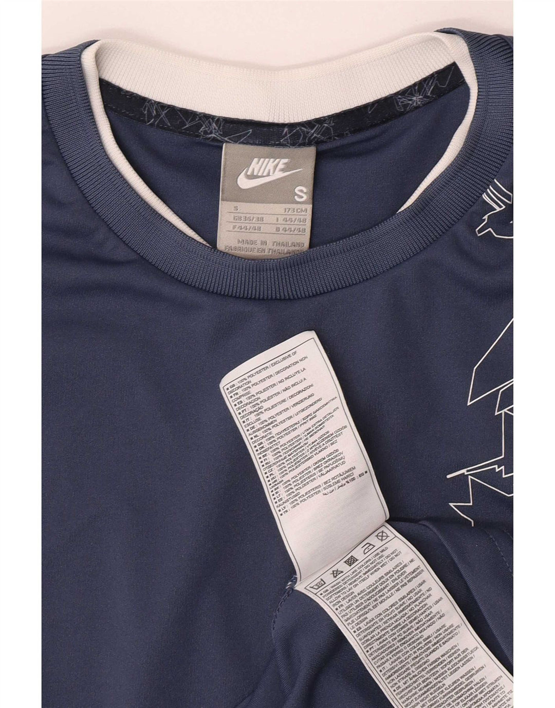 Мужской жилет Nike с графическим рисунком UK 36/38, маленький синий полиэстер с геометрическим рисунком