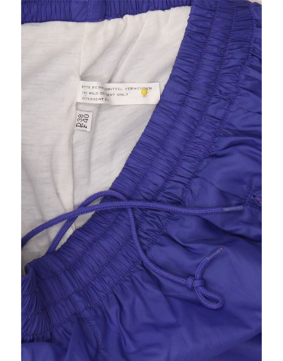 VINTAGE Womens Tracksuit Trousers Joggers EU 40 Medium  Blue Colourblock Vintage Vintage and Second-Hand Vintage from Messina Hembry 