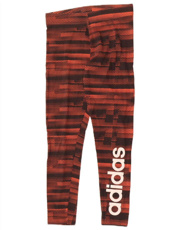 Женские леггинсы Adidas с рисунком UK 10, маленькие коричневые полоски