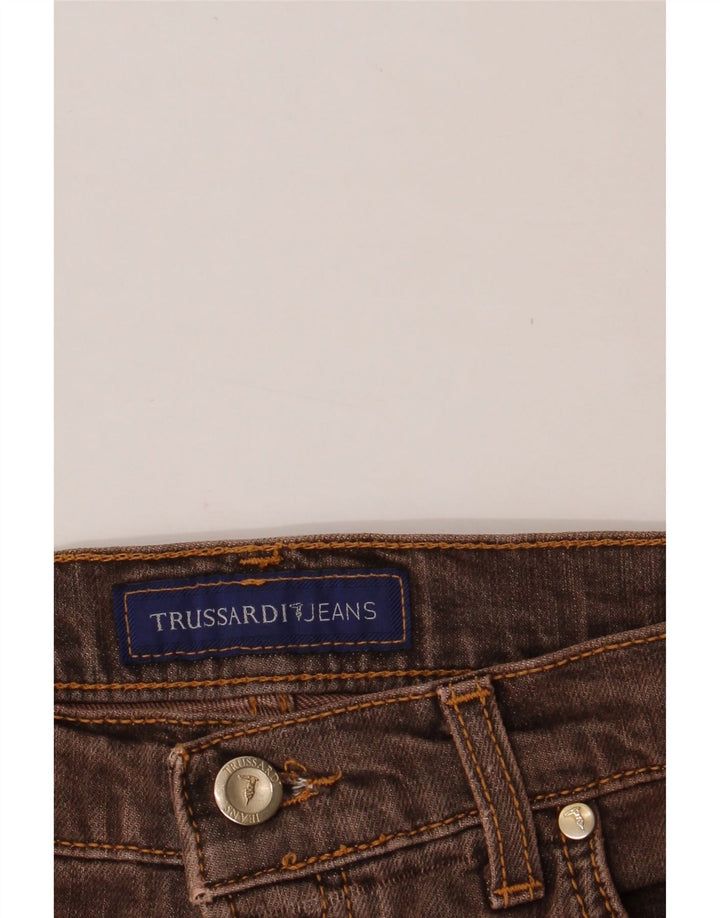 TRUSSARDI Mens Straight Jeans W31 L26 Brown Cotton Vintage Trussardi and Second-Hand Trussardi from Messina Hembry 