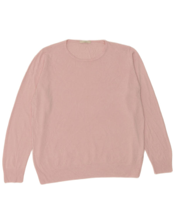 Женский джемпер с вырезом «лодочка» Marks & Spencer, Великобритания, 18 XL, розовый акрил
