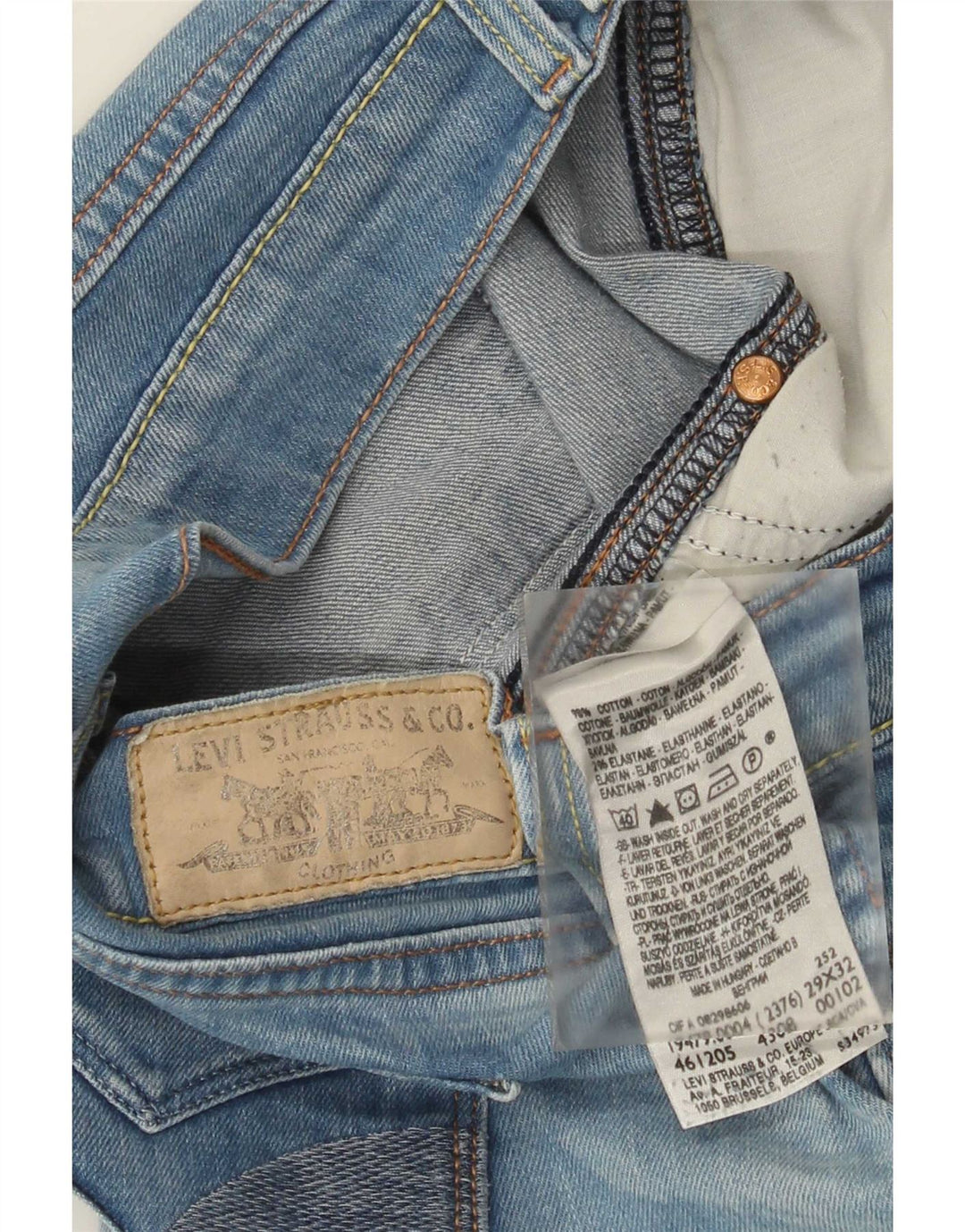 Женские расклешенные джинсы Levi's W29 L32, синий хлопок