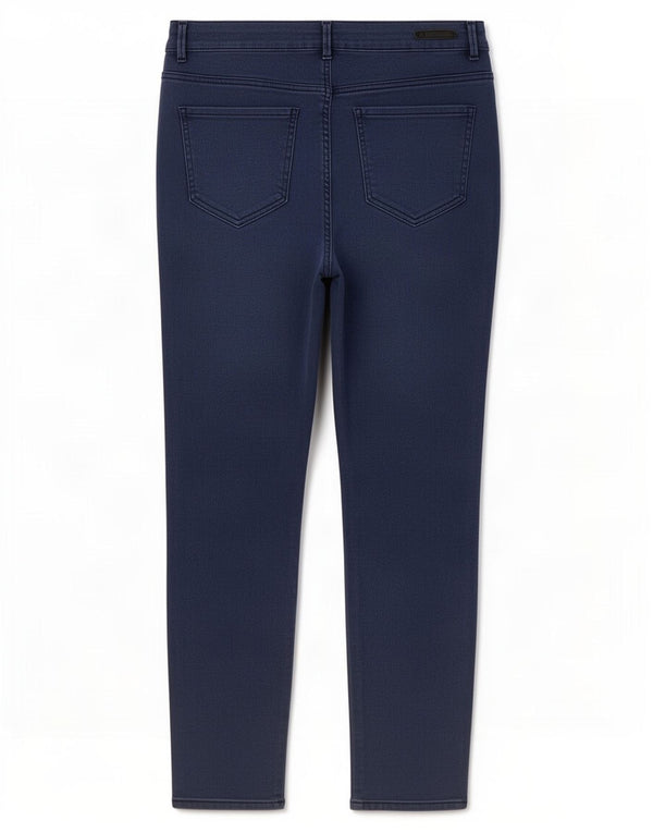 Женские узкие джинсы-карго Zara EU 44 XL W34 L28 Темно-синие в тонкую полоску