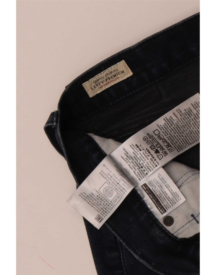 Мужские узкие джинсы Levi's W32 L30 темно-синие, хлопок