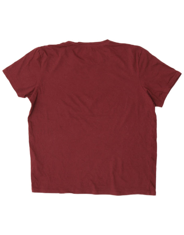 Мужская футболка с рисунком Jack & Jones Top XL Бордовый хлопок