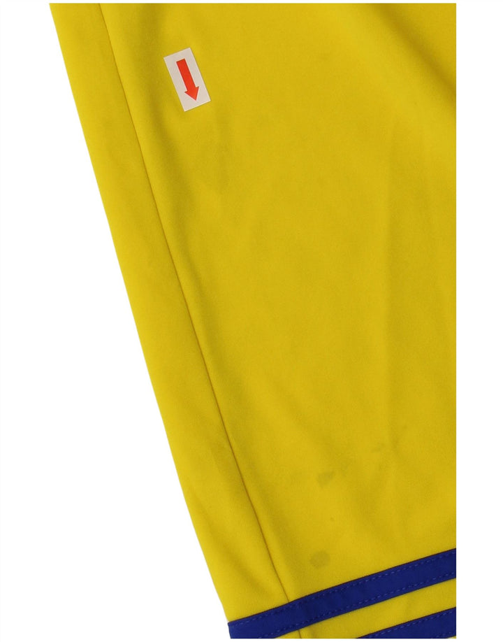 Мужские спортивные шорты Adidas Climalite, большие желтые полиэстеровые шорты
