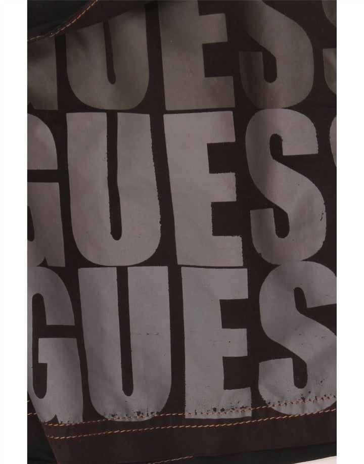 Guess Мужские шорты для плавания с рисунком 2XL, черные, полиэстер