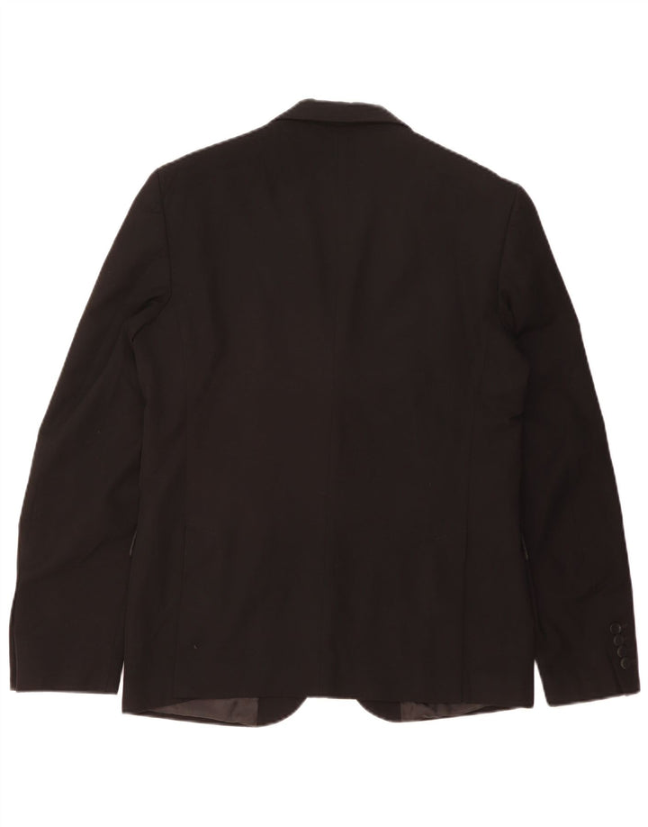 Мужской пиджак на 2 пуговицах Zara EU 50, средний черный полиэстер