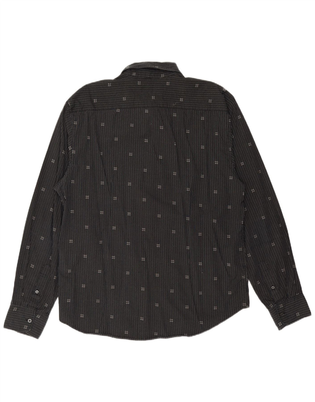 Мужская рубашка TOM TAILOR XL, черная хлопковая полоска