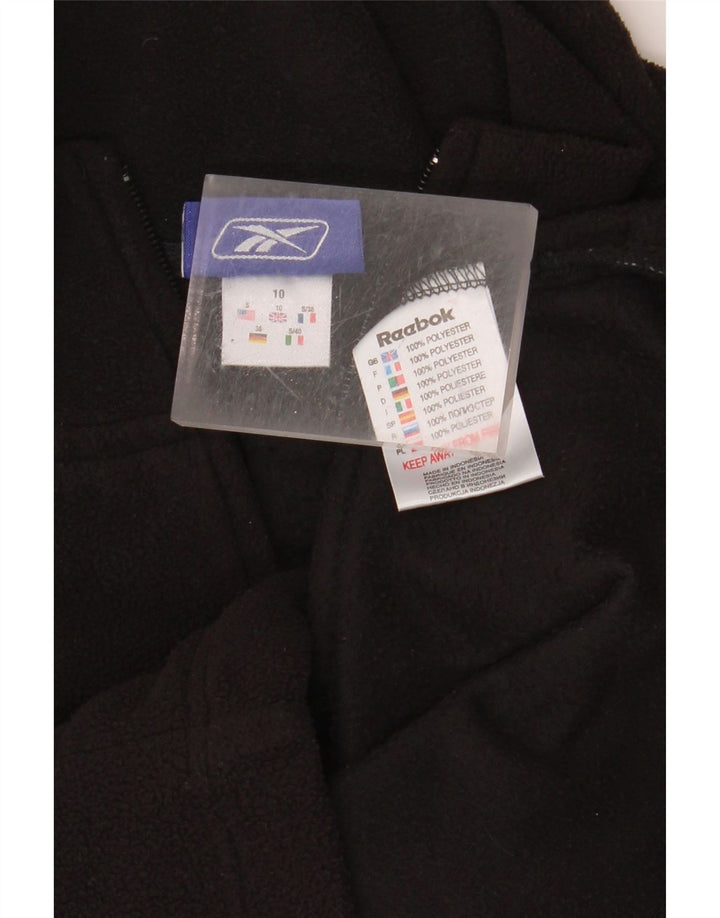 Женская флисовая куртка REEBOK UK 10, маленькая, черный, полиэстер