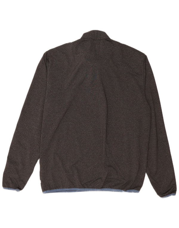 CALVIN KLEIN Мужской пуловер с воротником на молнии, спортивный костюм, топ XL, серый полиэстер