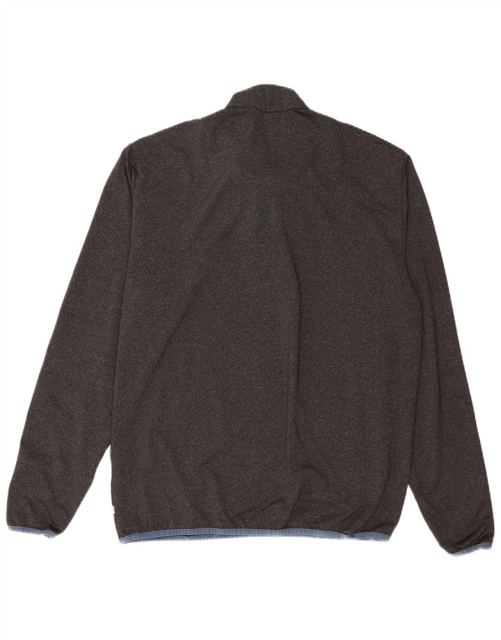 CALVIN KLEIN Мужской пуловер с воротником на молнии, спортивный костюм, топ XL, серый полиэстер