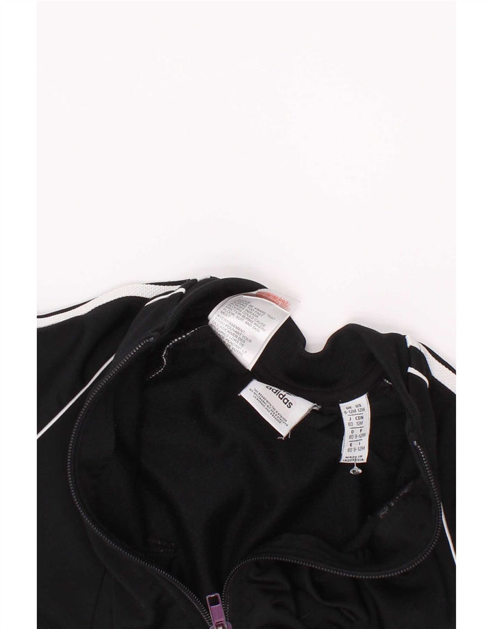 Спортивный костюм Adidas для маленьких мальчиков, верхняя куртка 9-12 месяцев, черный полиэстер