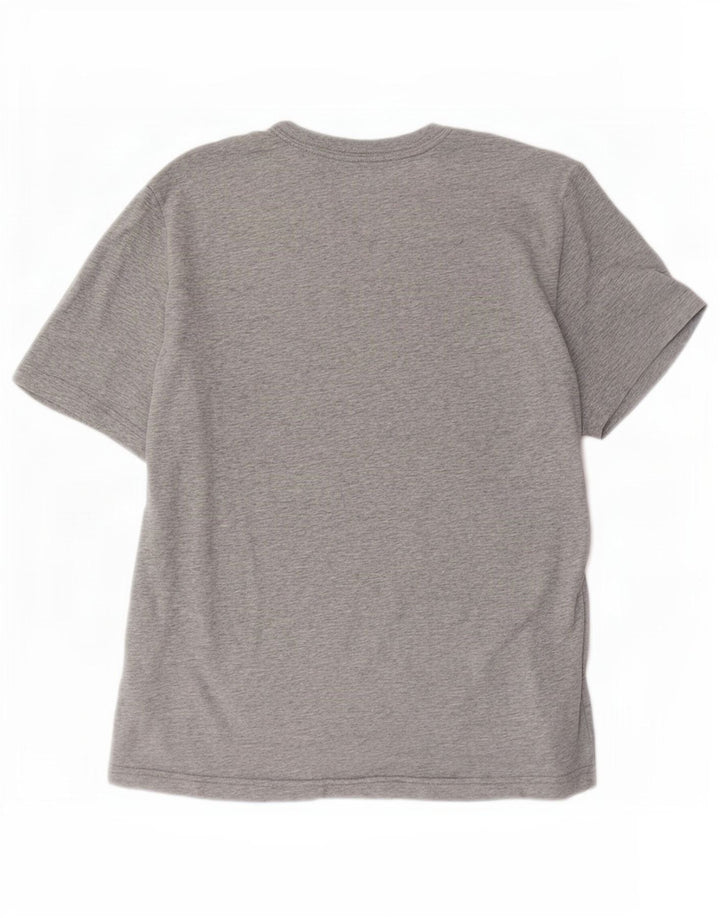 Мужская футболка Nike Dri Fit, маленький серый хлопковый топ