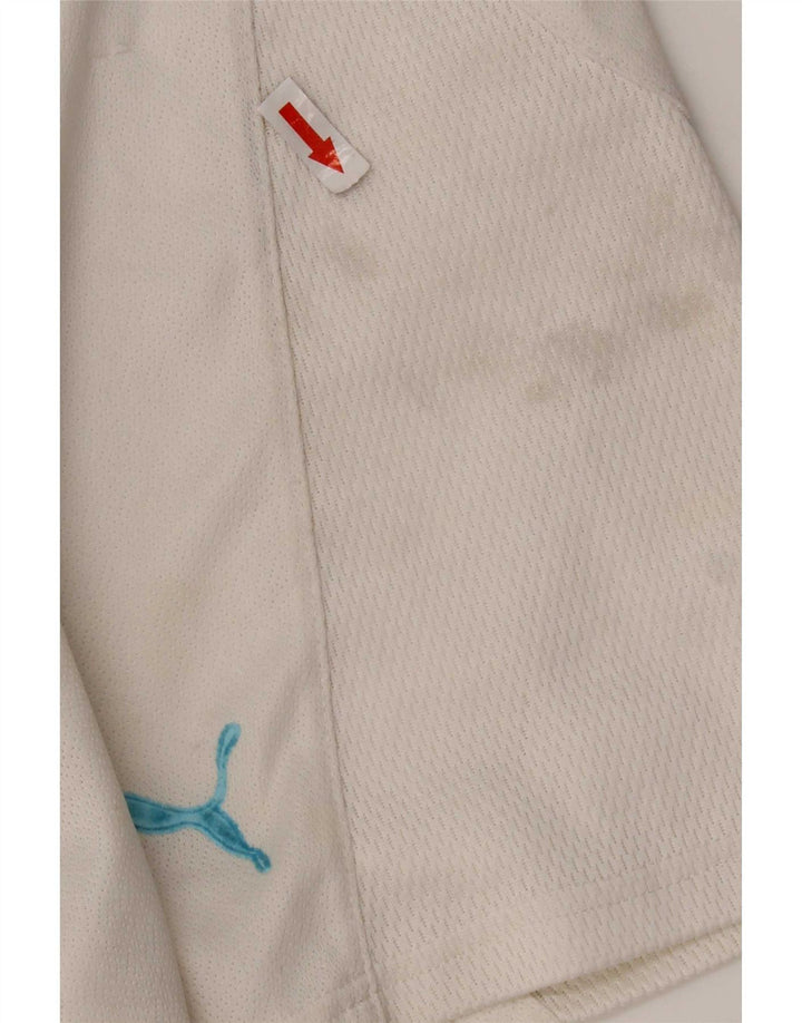 Мужские спортивные шорты Puma S.S. Lazio, большие белые полиэстеровые шорты