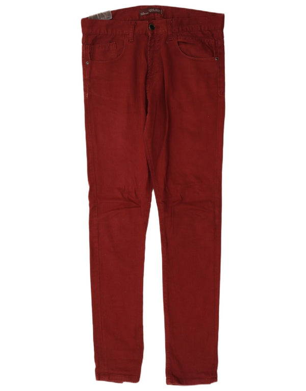 Мужские джинсы скинни Zara EU 40 Medium W31 L32 Бордовый хлопок