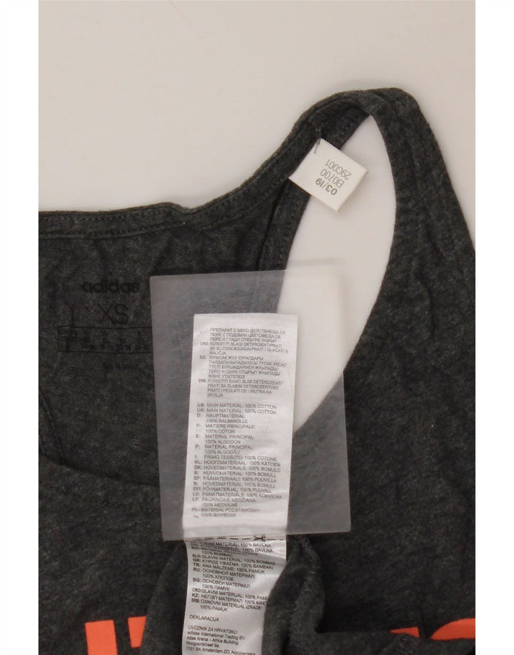 Женский жилет с рисунком ADIDAS UK 4/6 XS, серый хлопок