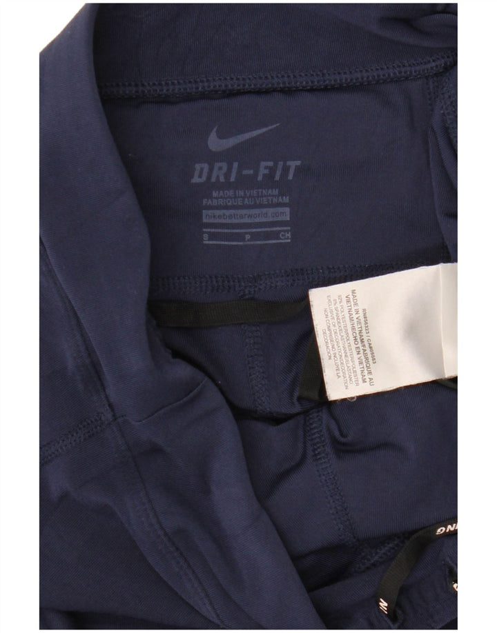 Женские леггинсы-капри NIKE Dri Fit UK 10, маленькие темно-синие, полиэстер