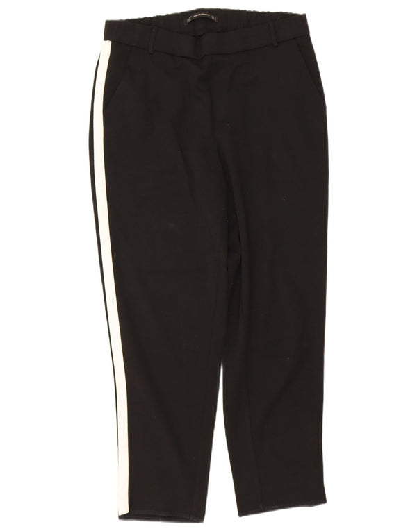 Zara Женские укороченные брюки Trafaluc Medium W28 L25 Черные цветные блоки