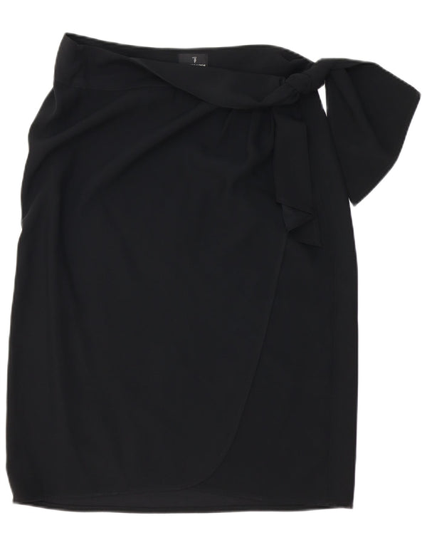 TRUSSARDI Женская юбка с запахом W32, большая, черная, ацетат