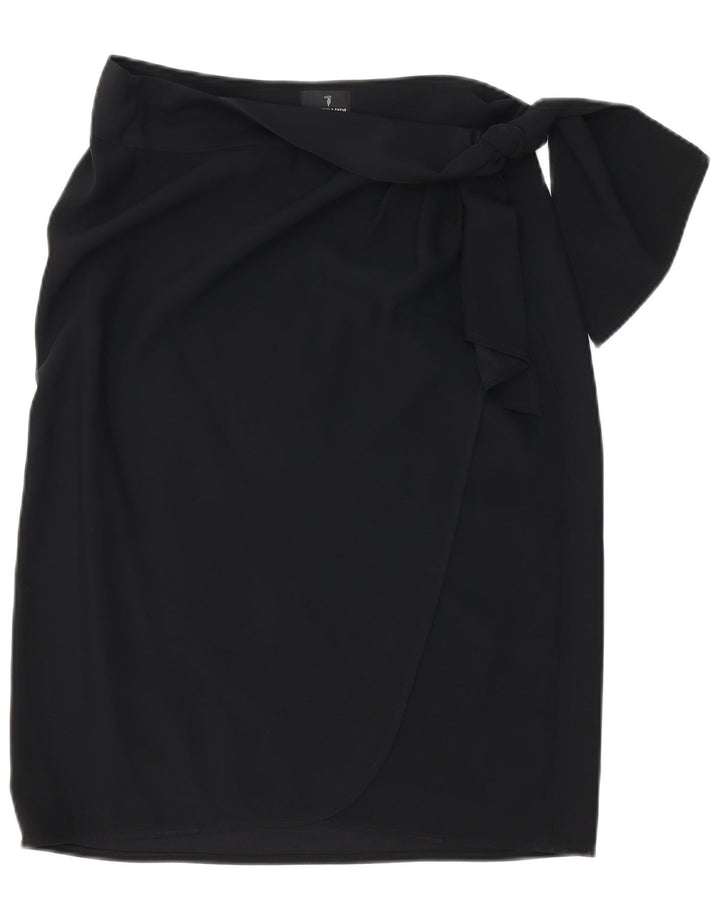 TRUSSARDI Женская юбка с запахом W32, большая, черная, ацетат