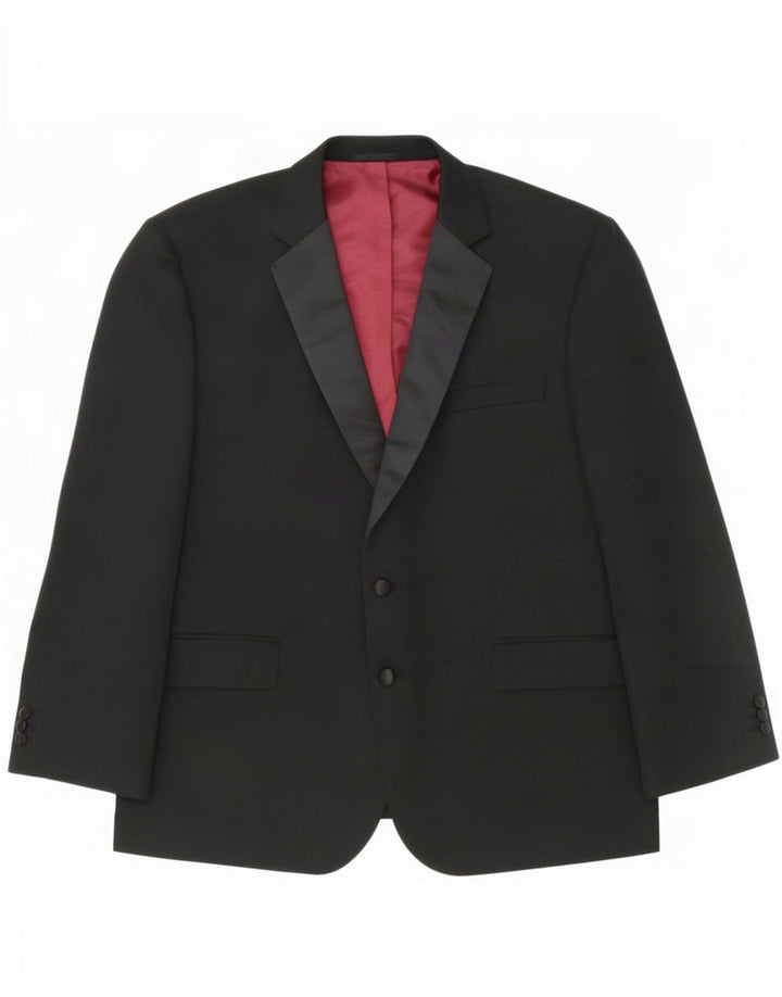 Мужской пиджак на двух пуговицах Marks & Spencer UK 48 2XL, черный полиэстер
