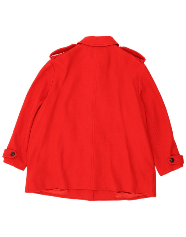 Женское пальто в стиле милитари Marks & Spencer UK 22 3XL, классическое красное шерстяное пальто