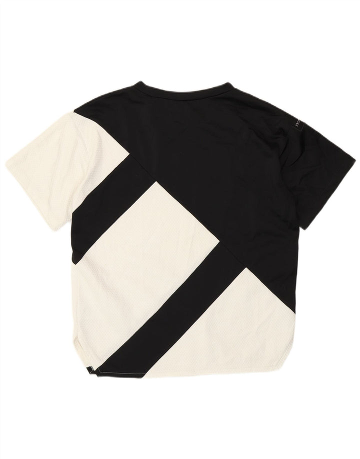 Женская футболка ADIDAS Top UK 12, средний черный, полиэстер с цветными блоками