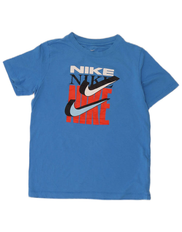 Футболка с рисунком Nike для мальчиков, 12–13 лет, большой синий хлопок