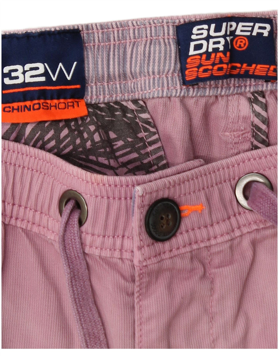Мужские шорты чинос Superdry W32, хлопок среднего розового цвета