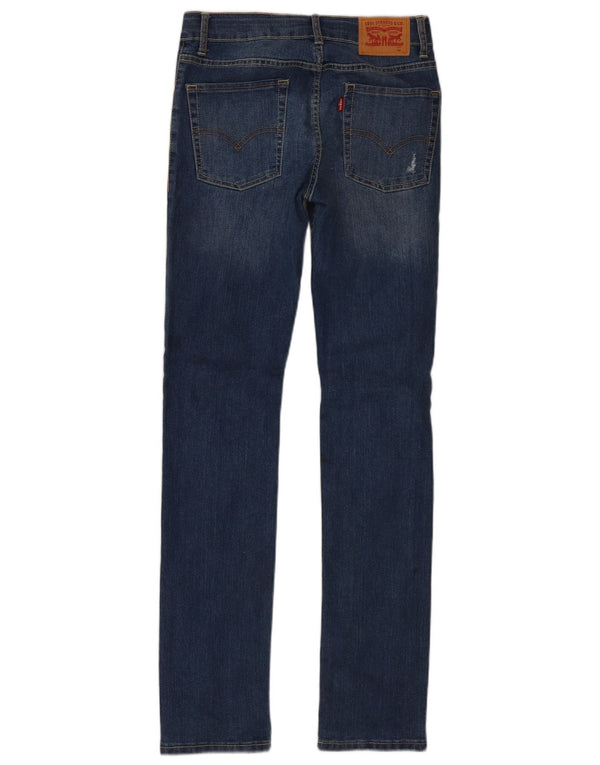 Джинсы скинни Levi's Boys 510 с потертостями, 15–16 лет W30 L32, синий хлопок