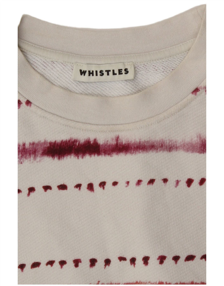 Женский джемпер оверсайз Whistle UK 14, средний белый с геометрическим узором