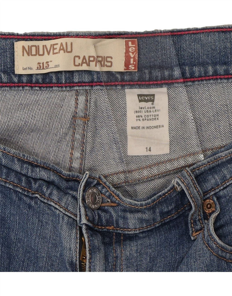 LEVI'S Womens 515 Capri Jeans US 14 XL W37 L21 Blue Cotton Vintage Levi's and Second-Hand Levi's from Messina Hembry 