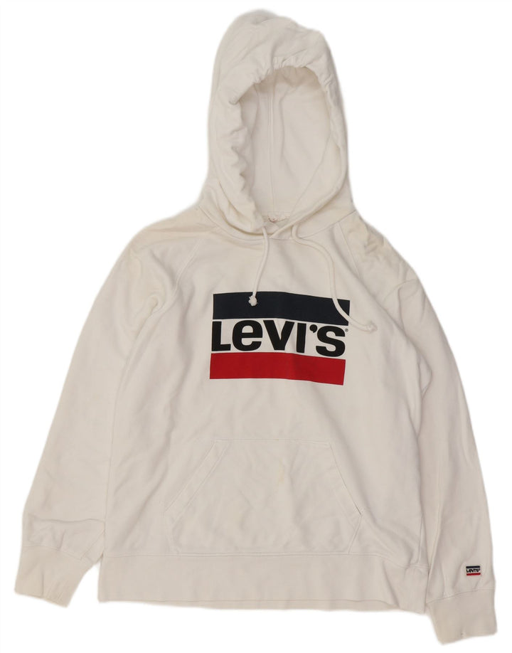 Мужской джемпер с капюшоном LEVI'S, маленький белый, хлопок