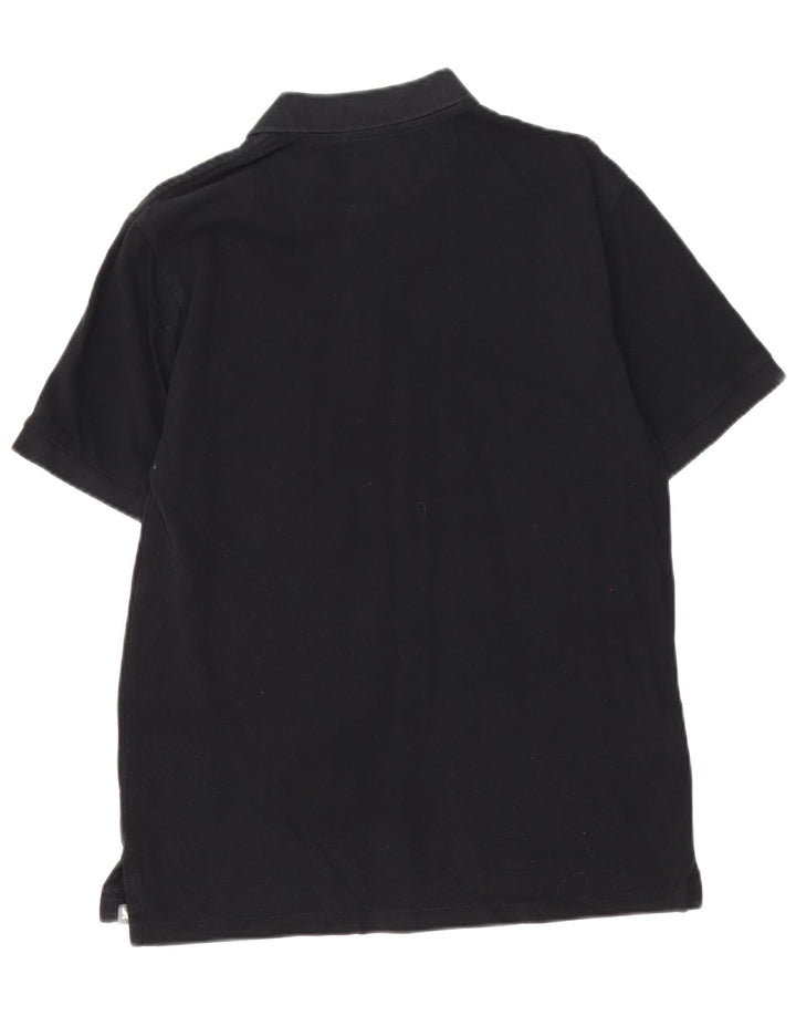 Мужская рубашка поло EDDIE BAUER, хлопковая, среднего размера, черная