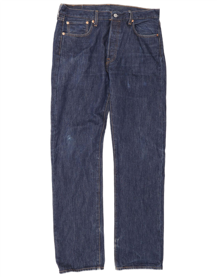 Мужские прямые джинсы Levi's 501 W33 L34 синие, хлопок