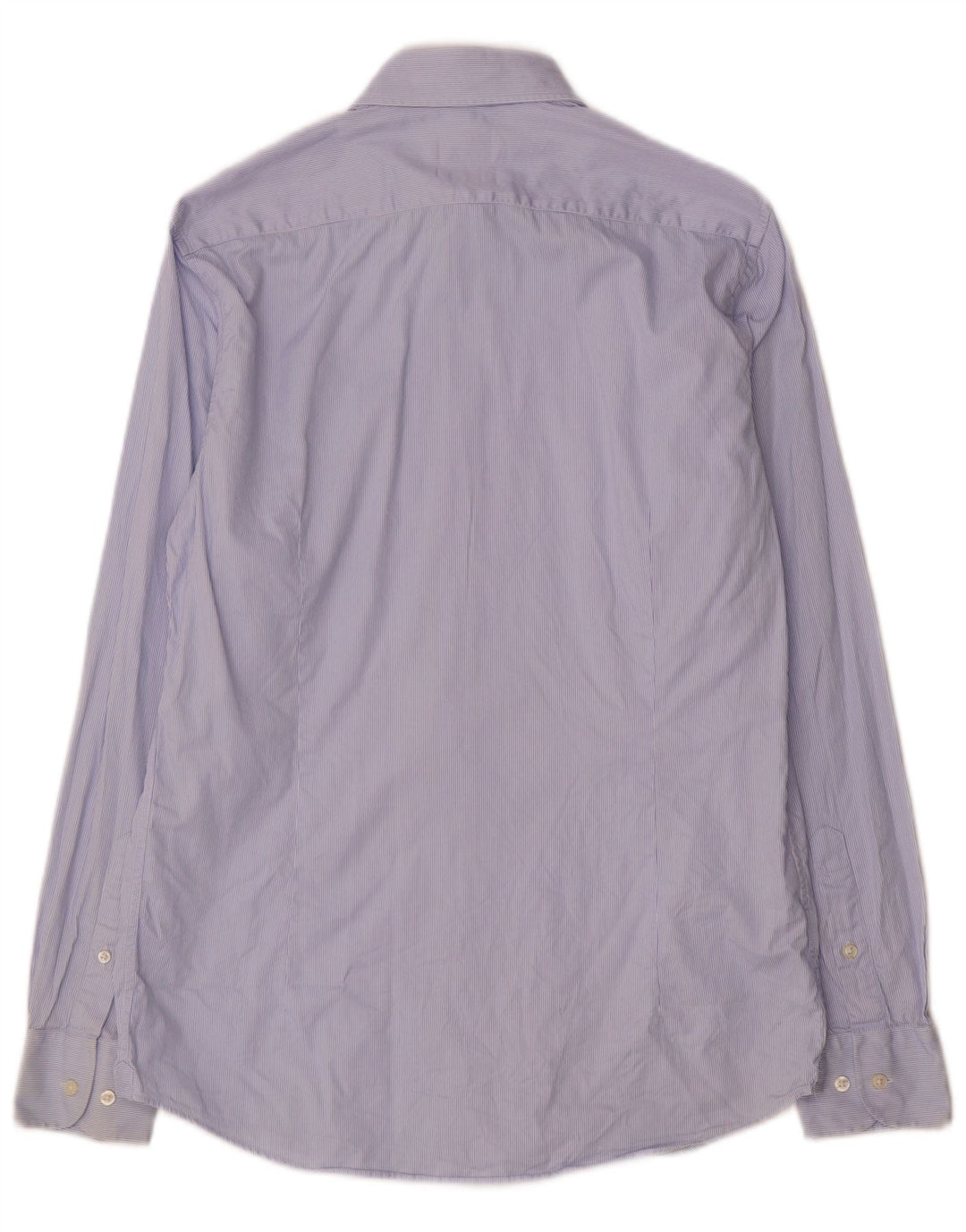 Мужская рубашка Massimo Dutti, размер 39 15 1/2, синяя в тонкую полоску, средняя