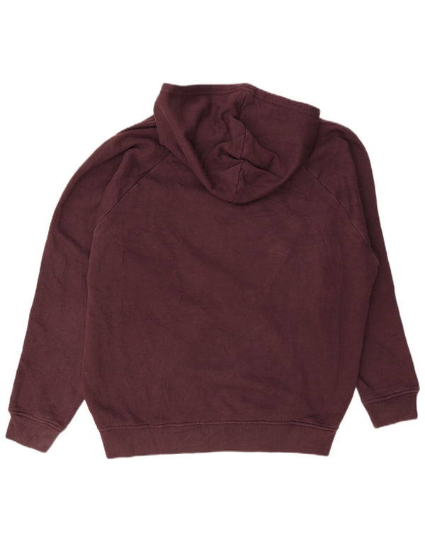Женский джемпер с капюшоном Adidas Oversized UK 12/14, средний бордовый хлопок, хлопок