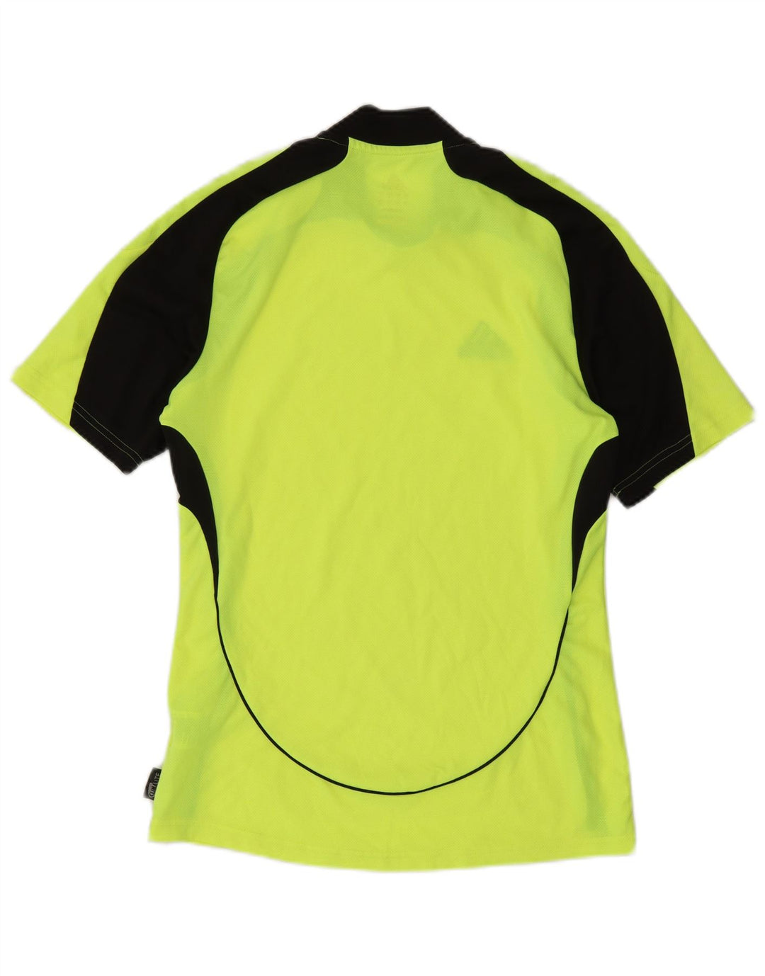 Adidas Mens Clima 365 Футболка Топ Маленький Зеленый Полиэстер с цветными блоками