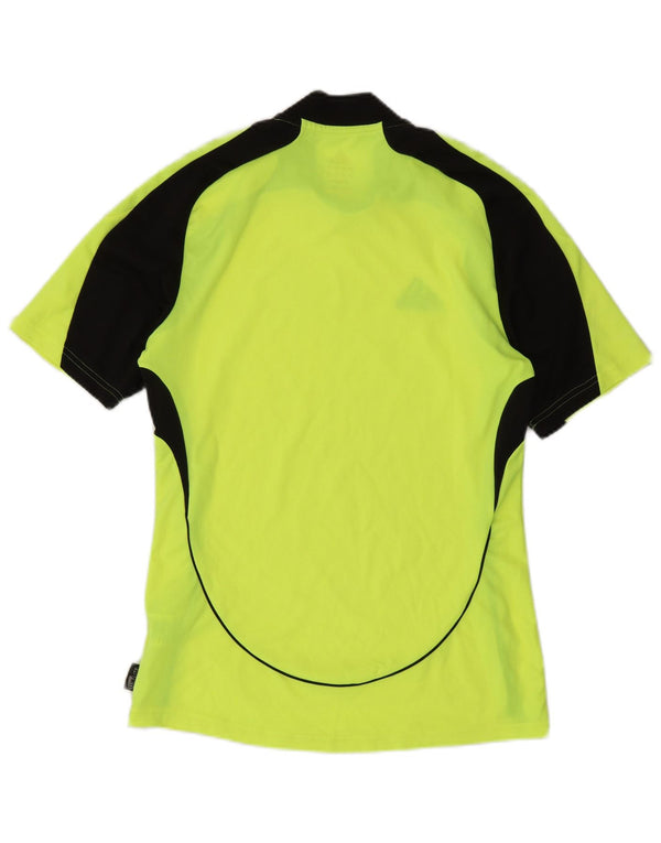 Adidas Mens Clima 365 Футболка Топ Маленький Зеленый Полиэстер с цветными блоками
