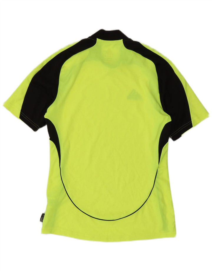 Adidas Mens Clima 365 Футболка Топ Маленький Зеленый Полиэстер с цветными блоками