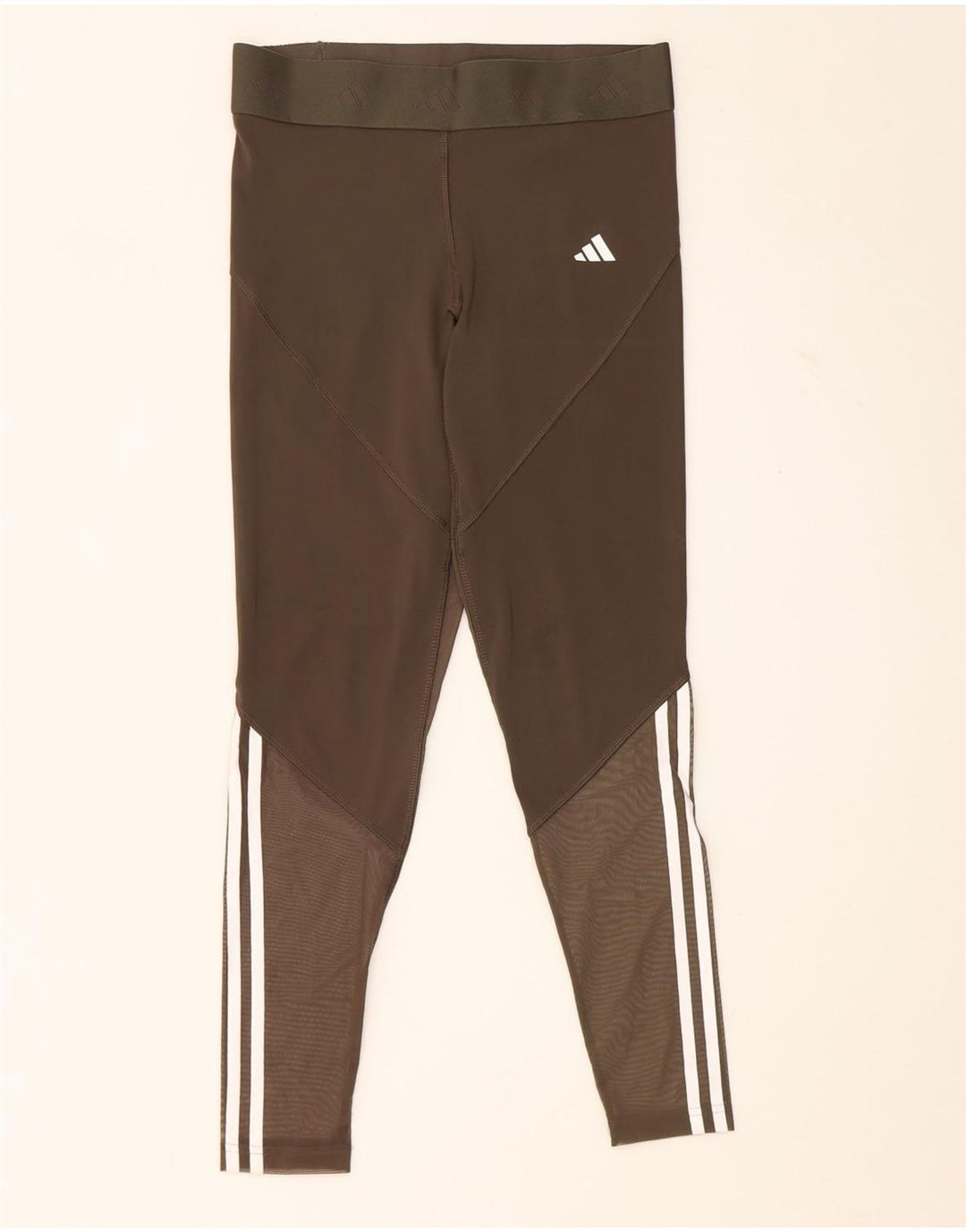 Женские леггинсы Adidas с рисунком UK 12/14, средний хаки, полиэстер