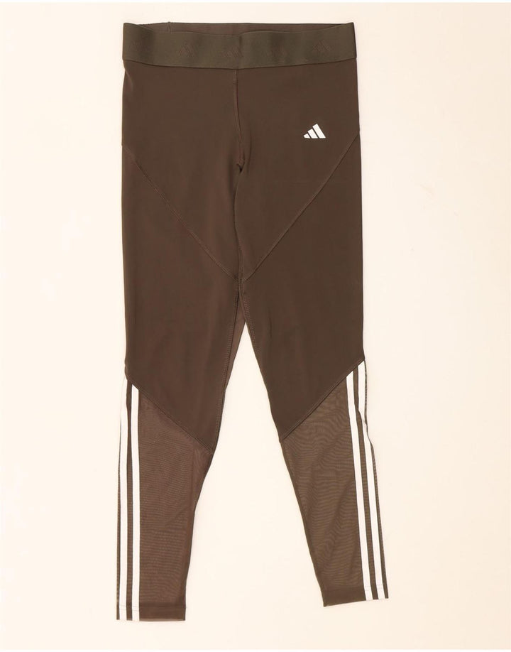 Женские леггинсы Adidas с рисунком UK 12/14, средний хаки, полиэстер