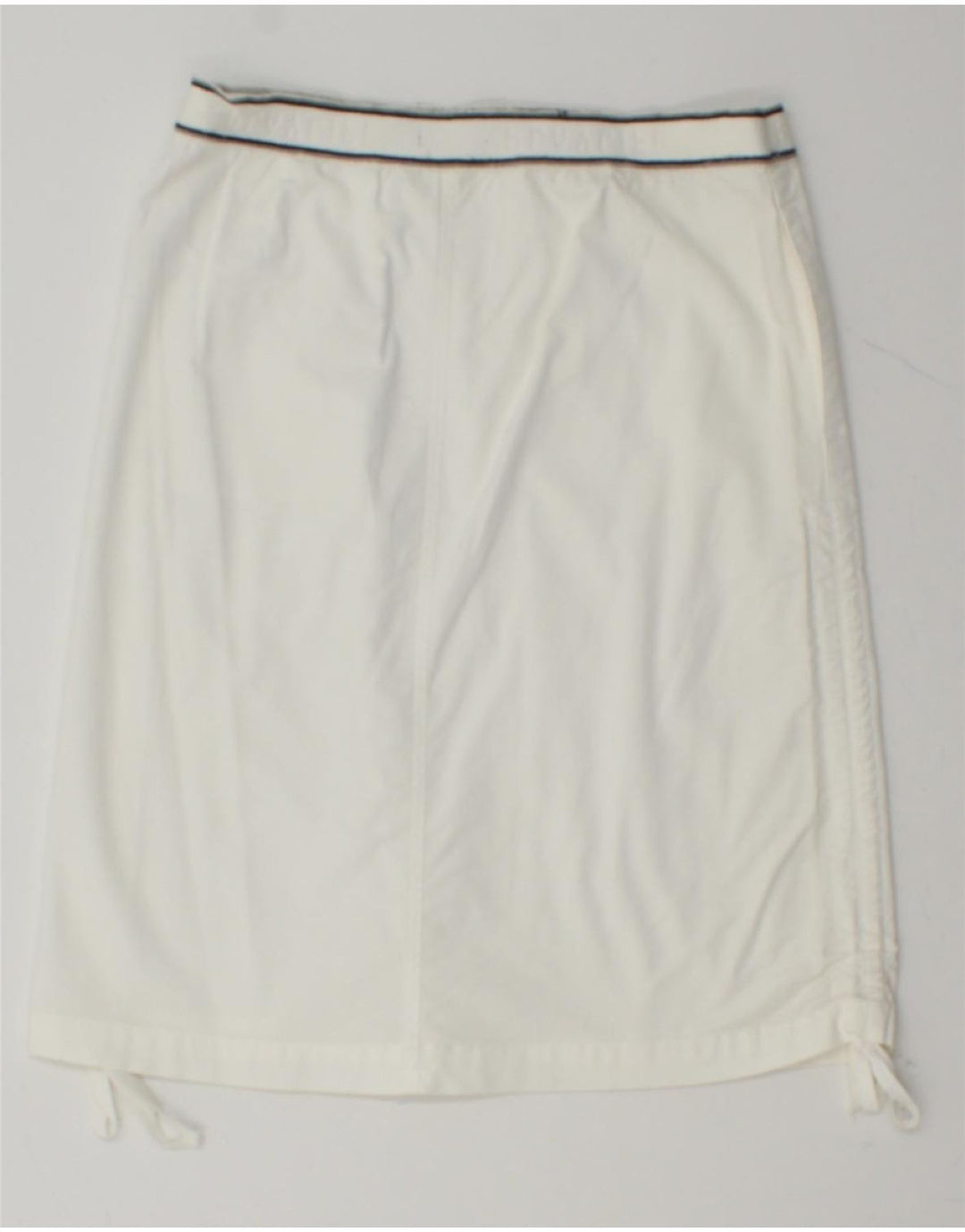 PLAYLIFE Womens A-Line Skirt IT 40 Small W32  White Cotton Vintage Playlife and Second-Hand Playlife from Messina Hembry 