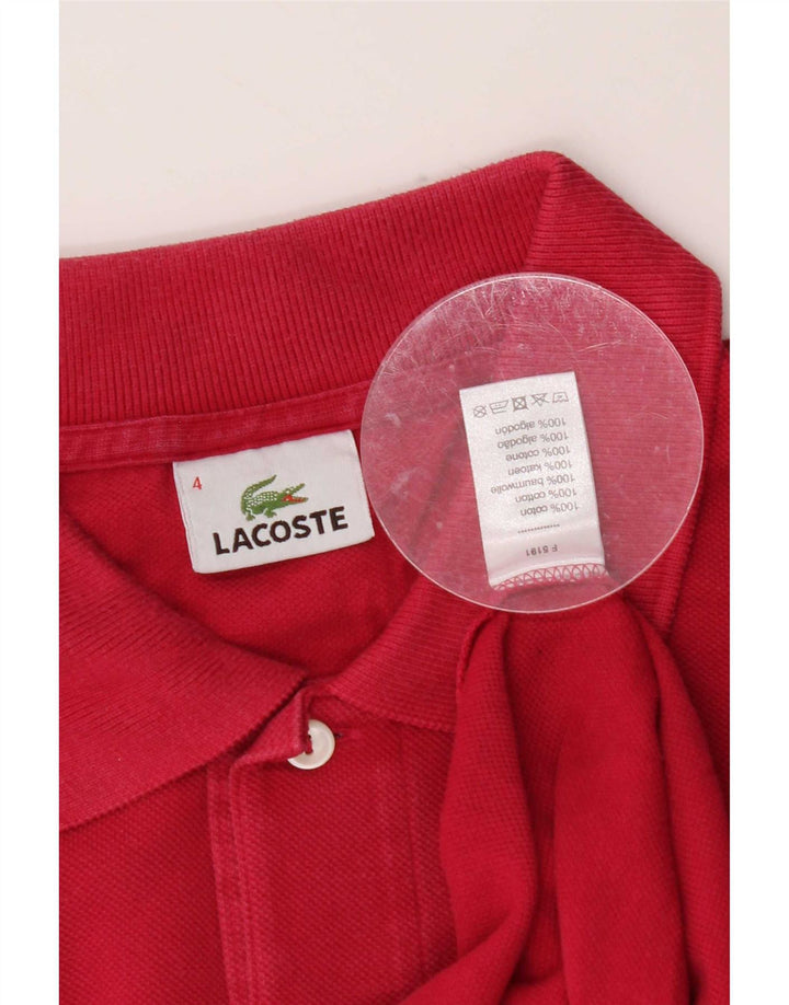Мужская рубашка-поло Lacoste, размер 4, средний розовый хлопок, размер 4