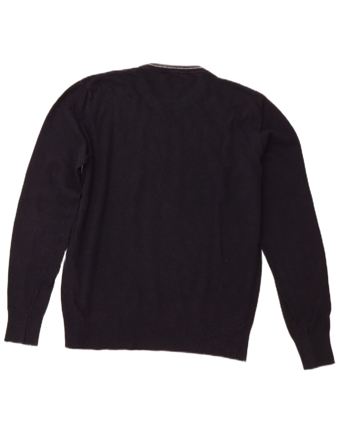 ARMANI JEANS Мужской джемпер с круглым вырезом, средний темно-синий из вискозы